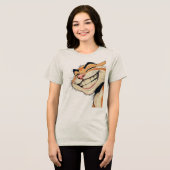 おもしろいよくはしゃぐとネコファッション トライブレンドTシャツ (正面全面)