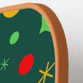 おもしろいよくはしゃぐクリスマスパターン ピックルボールラケット (左詳細)