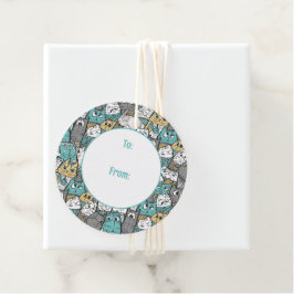 おもしろいよくはしゃぐ猫 フェイバータグ