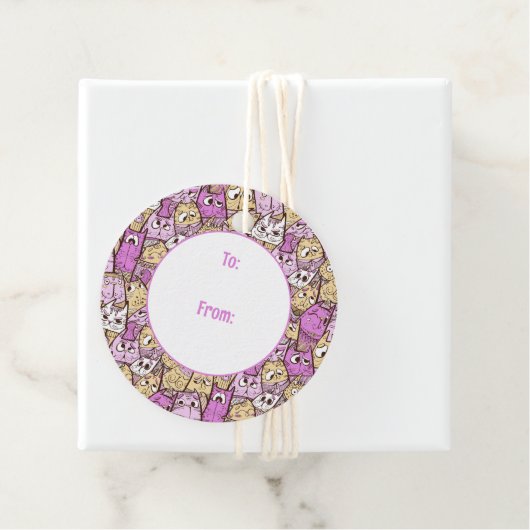 おもしろいよくはしゃぐ猫 フェイバータグ (インサイチュ)