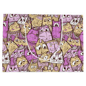 おもしろいよくはしゃぐ猫 ラージペーパーバッグ (裏面)