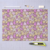 おもしろいよくはしゃぐ猫 薄葉紙 (クラフト)