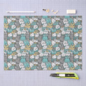 おもしろいよくはしゃぐ猫 薄葉紙 (クラフト)