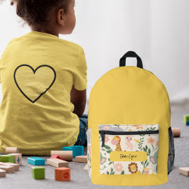 おもしろいよくはしゃぐ&ジャングル動物新学期キッズ プリントバックパック