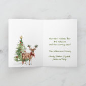 おもしろいよく身を包んだ水色トナカイ カード (内部)