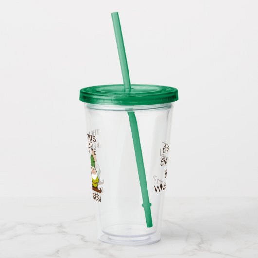 おもしろいより多くの格言のしゃれを得て下さい アクリルタンブラー (左)