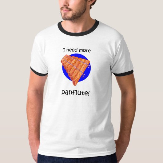 おもしろいより多くのpanflute tシャツ (正面)