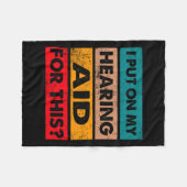 おもしろいろうプライド認識度手話Aiを聞く フリースブランケット (正面(横))