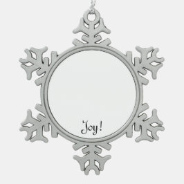 おもしろいをカスタマイズ及び作成するユニークなクリスマスのギフト スノーフレークピューターオーナメント