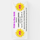 おもしろいをサングラカッコいいス姿で太陽光に 横断幕 (縦)