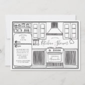 おもしろいをストックするキッチンシャワー招待状 招待状 (正面)