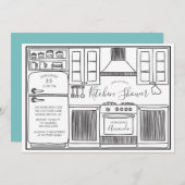 おもしろいをストックするキッチンシャワー招待状 招待状 (正面/裏面)