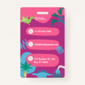 おもしろいをテーマにした学生IDカード バッジ (裏面)