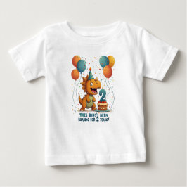 おもしろいをテーマにした2回目の誕生日 ベビーTシャツ
