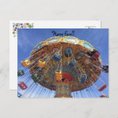 おもしろいをヴィンテージ回転木馬はがきに配置 ポストカード (正面/裏面)