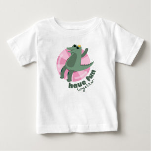 おもしろいを一緒にベビーTシャツを着る ベビーTシャツ