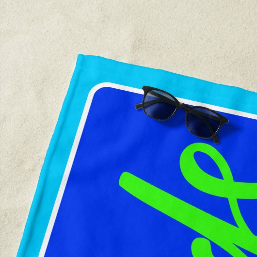 おもしろいを吸収する | 夏のスプラッシュ日 | ウルトラマリン ビーチタオル (インサイチュ)