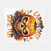 おもしろいを彫る フリースブランケット (正面(横))