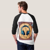 おもしろいを愛するかわいい怪獣のキャラクター Tシャツ (裏面フル)