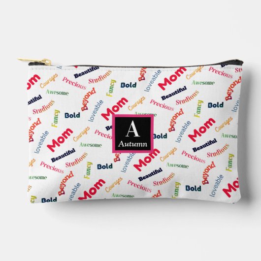 おもしろいを愛する母の化粧品 アクセサリーポーチ (正面)