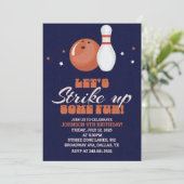 おもしろいを打ち上げよう！ボーリング誕生日 招待状 (スタンド正面)