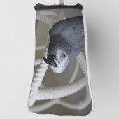 おもしろいを持つコンゴのアフリカの灰色のオウム ゴルフヘッドカバー (回転90)