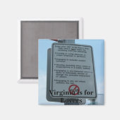 おもしろいを持つ、バージニア州は恋人のための マグネット (正面/裏面)