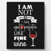 おもしろいを熟成した完璧なワイン引用文 フォトプラーク (正面)