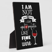 おもしろいを熟成した完璧なワイン引用文 フォトプラーク (側面)