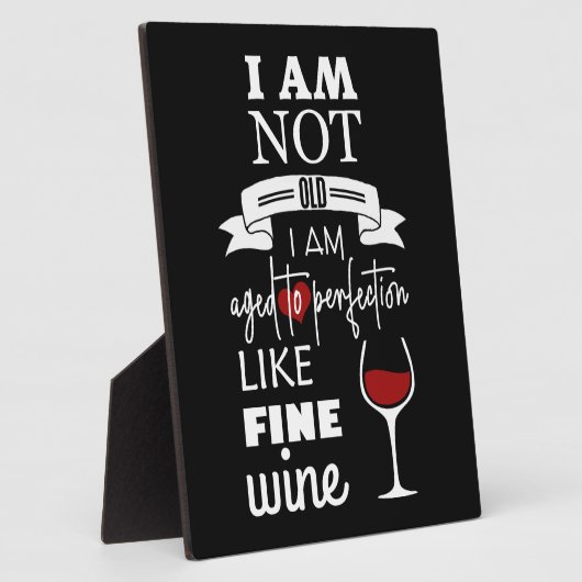 おもしろいを熟成した完璧なワイン引用文 フォトプラーク (側面)