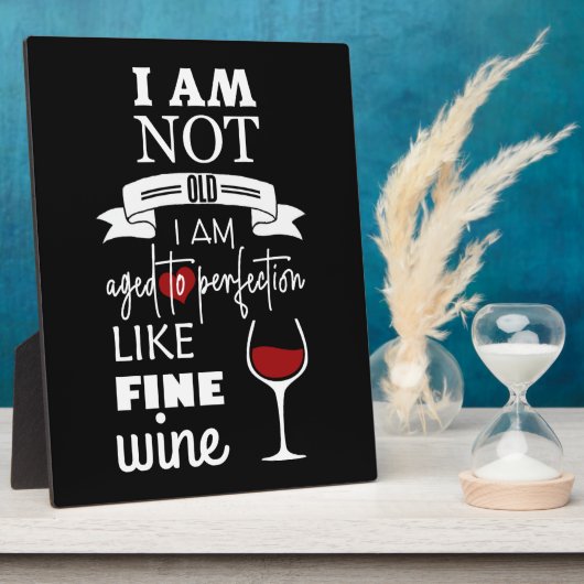 おもしろいを熟成した完璧なワイン引用文 フォトプラーク (側面)