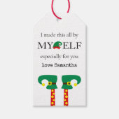 おもしろいを自分の小妖精や小人名で ギフトタグ (正面)