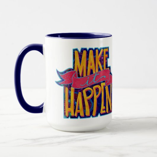 おもしろいを起こす引用文の鼓動 マグカップ (左)