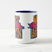 おもしろいを起こす引用文の鼓動 マグカップ (中央)