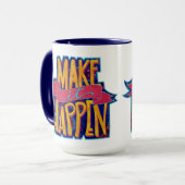 おもしろいを起こす引用文の鼓動 マグカップ (正面左)