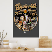 おもしろいを食べたいリス ポスター (キッチン)