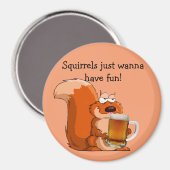 おもしろいを食べたいリス マグネット (正面/裏面)