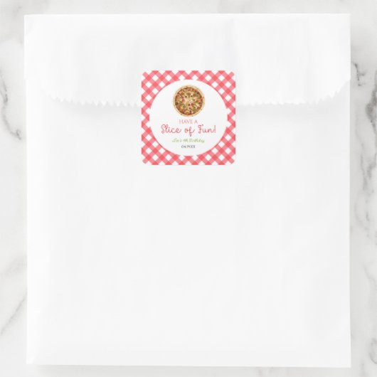 おもしろいを!ピザ誕生日パーティー スクエアシール (バッグ)