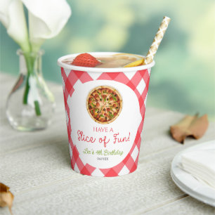 おもしろいを！ピザ誕生日パーティー 紙コップ