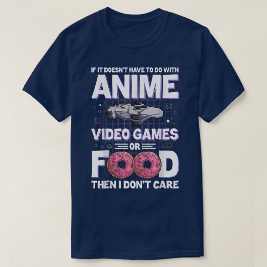 おもしろいアもしニアニメビデオGaとは関係ない Tシャツ (デザイン正面)