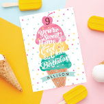 おもしろいアイスクリームコーンスクープ紙吹雪誕生日カード カード<br><div class="desc">おもしろい、ユニークカラフルアイスクリームコーンスクープ子供の誕生日パーティーをテーマにした誕生日カードデザイン。おもしろいカラフルピンク、黄色、紙吹雪とティール（緑がかった色）で設計、散水と水玉模様デザインパターン。このアイスクリームコーンスクープ誕生日カードの誕生祝いでユニーク、あなたの小さな一つにユニークを追加デザイン。おもしろいタイポグラフィメッセージ「あなたは甘い！Have a & クール Chill誕生日"誕生日カードデザインの名前ユニークを変えパーソナライズされたる。また、誕生日の受信者の年齢をさくらんぼ内にアイスクリームのコーンの上に追加することができる。アイスクリームパーラーの誕生日パーティーテーマに合う誕生日アイテムの幅広い選択。</div>