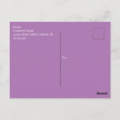 おもしろいアイスクリームソーシャルフライヤー招待状紫 ポストカード (裏面)