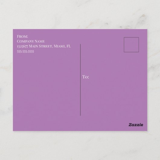 おもしろいアイスクリームソーシャルフライヤー招待状紫 ポストカード (裏面)