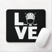 おもしろいアイスホッケーアート女子男性へスポーツアイスホッケー マウスパッド (マウス)