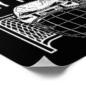 おもしろいアイスホッケーゴアリーデザインキッズ男性女性ホッケー ポスター (角)