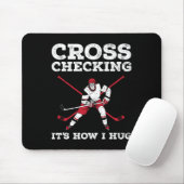 おもしろいアイスホッケー男性へアート女子アイスホッケー恋人 マウスパッド (マウス)