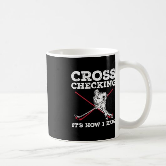 おもしろいアイスホッケー男性へアート女子キッズアイスホッケーL コーヒーマグカップ (右)