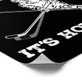 おもしろいアイスホッケー男性へアート女子キッズアイスホッケーL ポスター (角)