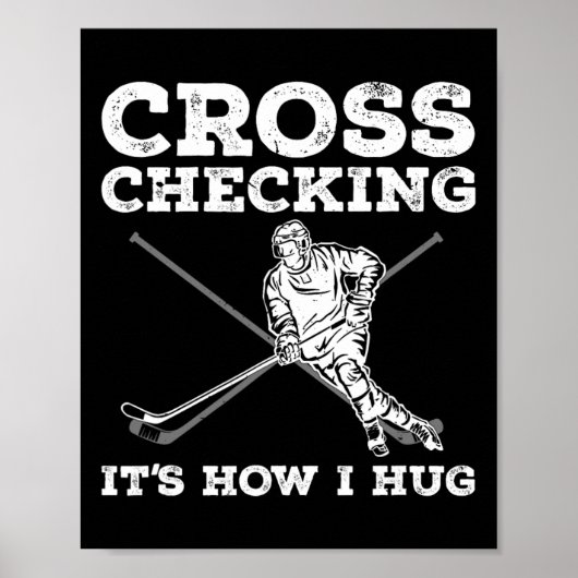 おもしろいアイスホッケー男性へアート女子キッズアイスホッケーL ポスター (正面)