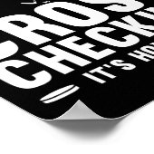 おもしろいアイスホッケー男性へアート女子キッズアイスホッケーL ポスター (角)